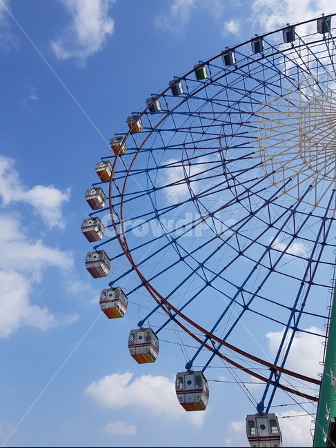 하늘,맑음,관람차,파랑,놀이,놀이공원,놀이동산,놀이터,amusement park,playground