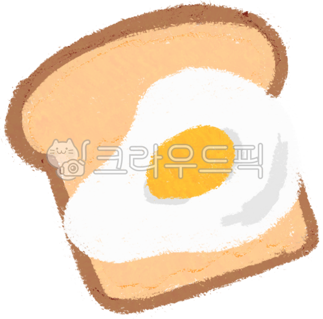 빵,식빵,계란후라이,토스트,베이킹,간식,디저트,음식,빵일러스트,일러스트,그림,프렌치토스트
