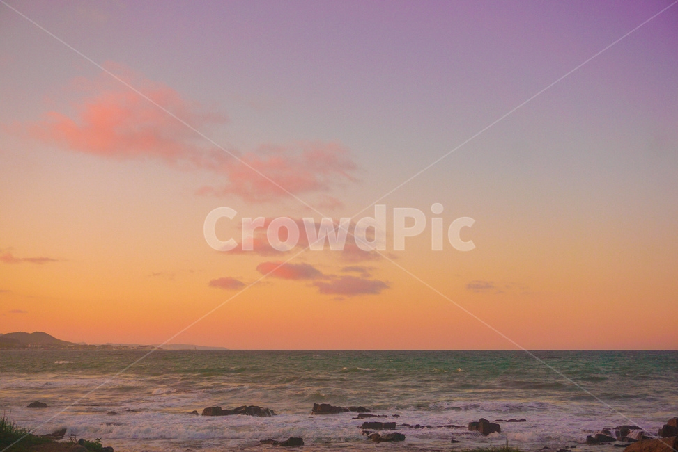 바다,일몰,해질녁,하늘,핑크,자연,풍경,nature,landscape,색깔,색상,색채,색감,color sense,color sensitivity,feeling of color,outdoors,옥외