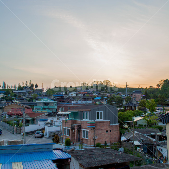 마을,노을,지붕,outdoors,동네,도시,풍경,city,landscape