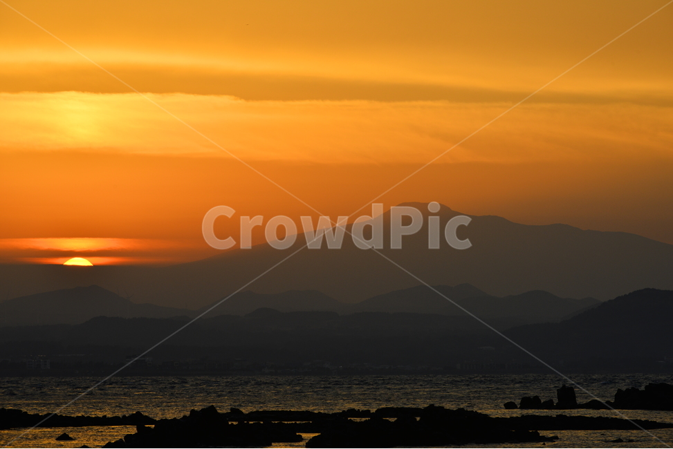 제주,우도,한라산,노을,일몰,황혼,붉은하늘,하늘,자연,풍경,nature,landscape