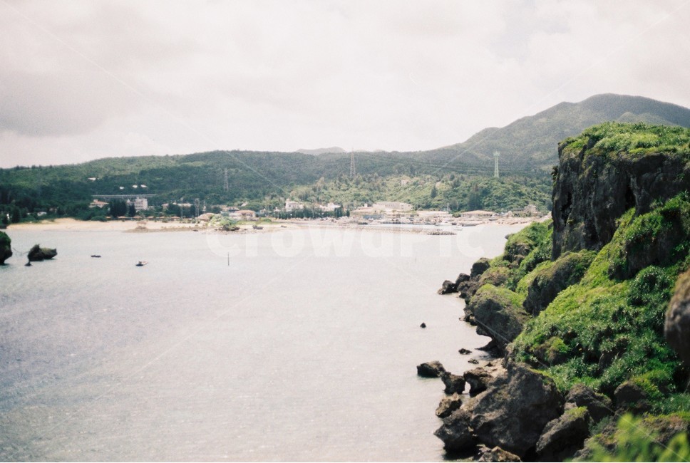 오키나와,해안,바다,필름카메라,구름,coast,sea,바닷가마을,여름