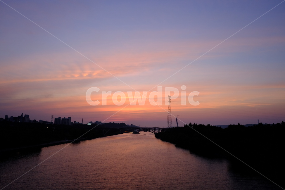 자연,풍경,노을,해질녘,일몰,한강,하늘,sunset,구름