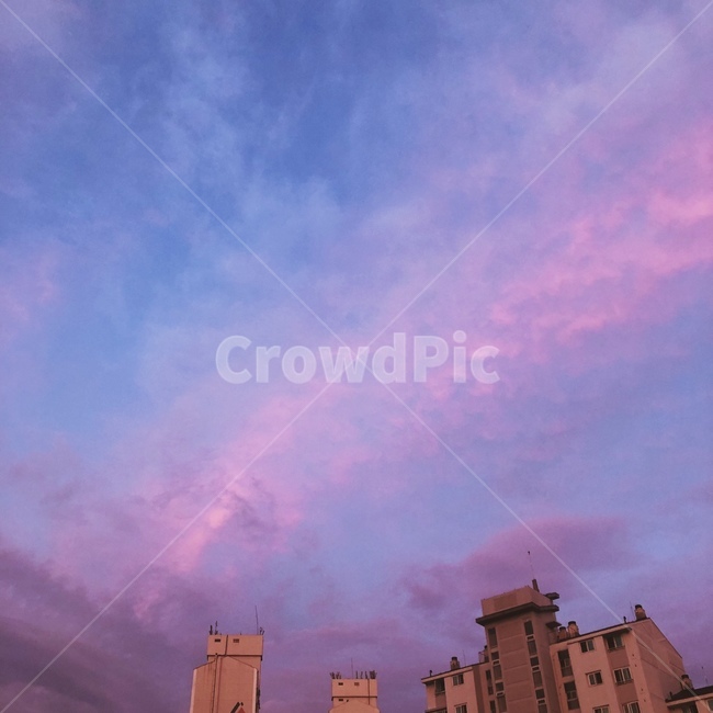 풍경,sky,건물,pink,blue