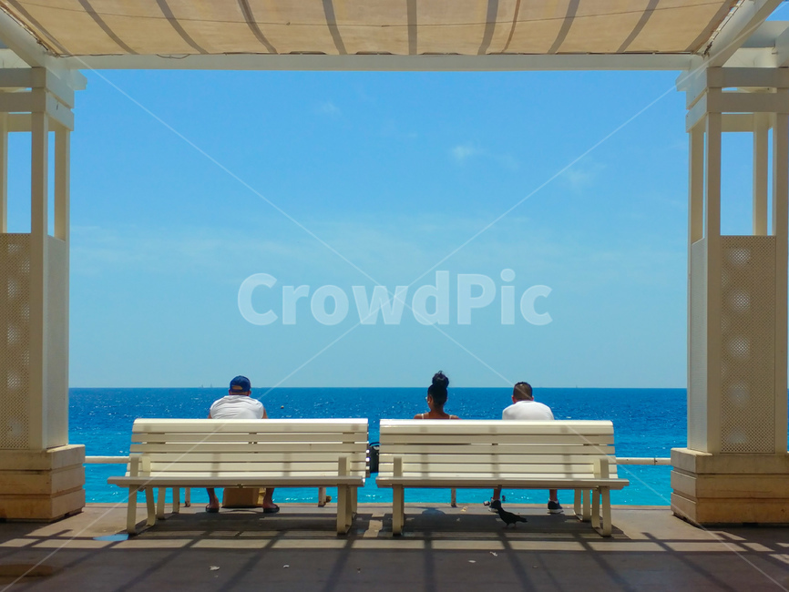 프랑스,니스,해변,바다,파랑,해외,외국,세계,foreign,oversea,world,사람들,대중,군중,other people,crowd,휴식,힐링,rest,relaxation,healing