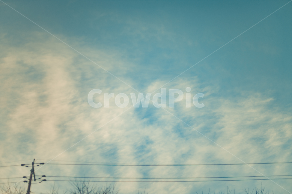 하늘,전봇대,구름,전깃줄,파란색,자연,풍경,nature,landscape