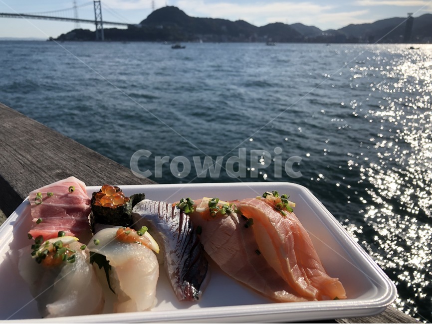 바다,풍경,일본,시모노세키,가라토시장,간몬워프,초밥,음식,일식