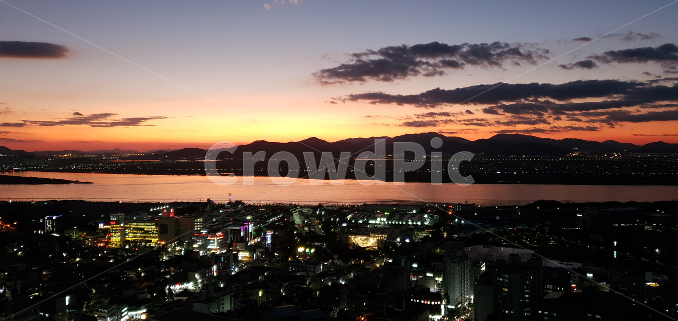 풍경,노을,sky,야경,경치,도시,강,야경,밤,풍경,nightscape,night,landscape,도시,city