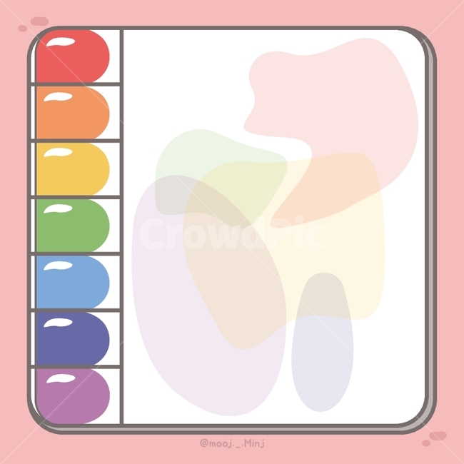 다꾸,일러스트,팔레트,메모장,미술,물감,그림,떡메모지,그래픽,일러스트레이션,graphic,illustration