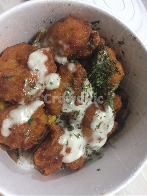치킨덮밥,치킨,밥도둑,마요네즈,컵밥
