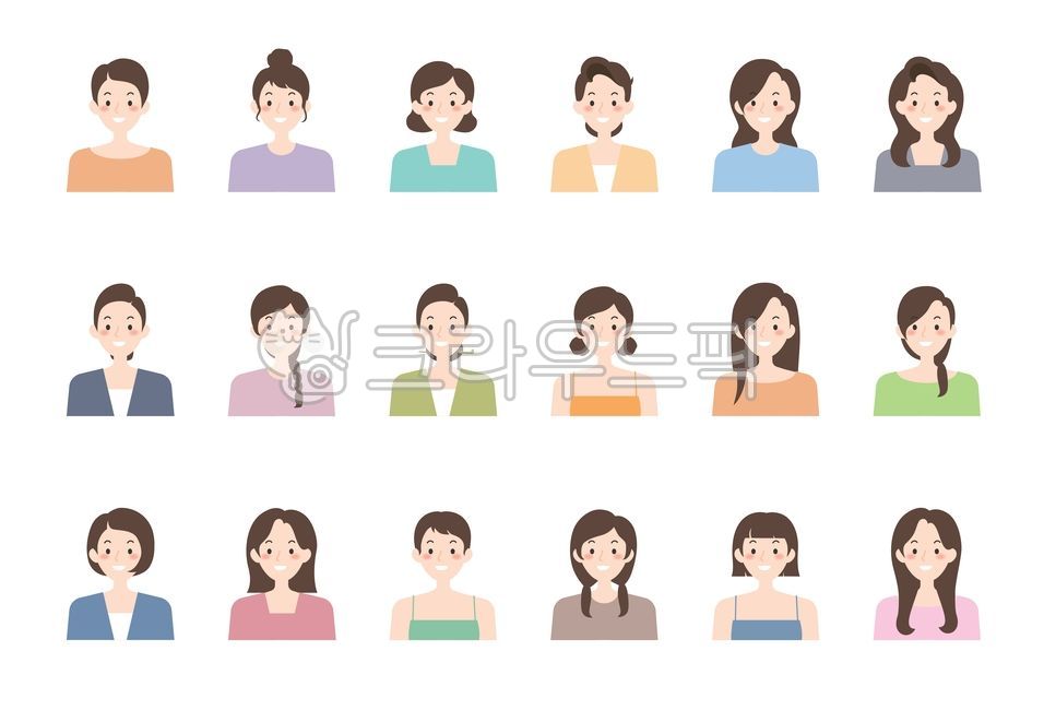 사람얼굴,여자얼굴,초상화,프로필,헤어스타일,face,profile,얼굴일러스트,얼굴아이콘,사람,얼굴,머리스타일,단발머리,올림머리,긴생머리,묶은머리,양갈래머리,땋은머리,숏컷,비녀,씨컬펌,haircut