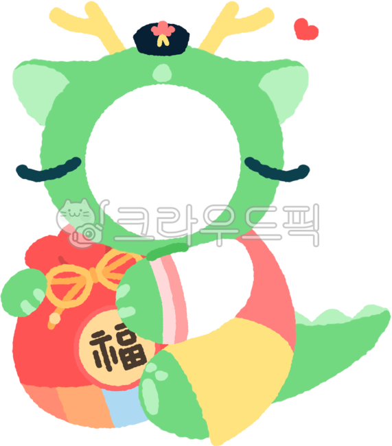Composite design,face composite,lucky bag,blue dragon,dragon,New Year,New Year,2024,year of the monkey,hanbok,animal