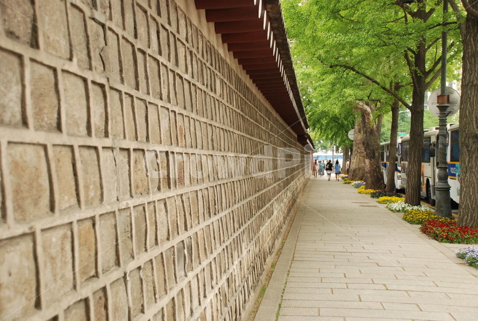 돌담길,서울,사람,산책,거리,고궁,wall