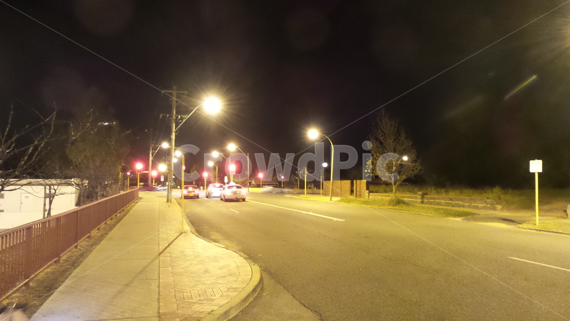 호주,도로위,퇴근길,가로등,nightview