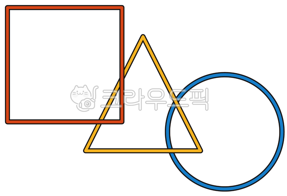 네모세모동그라미, 도형, 심플, 빨강노랑파랑, 구성, 사진,이미지,일러스트,캘리그라피 - mytuntun작가