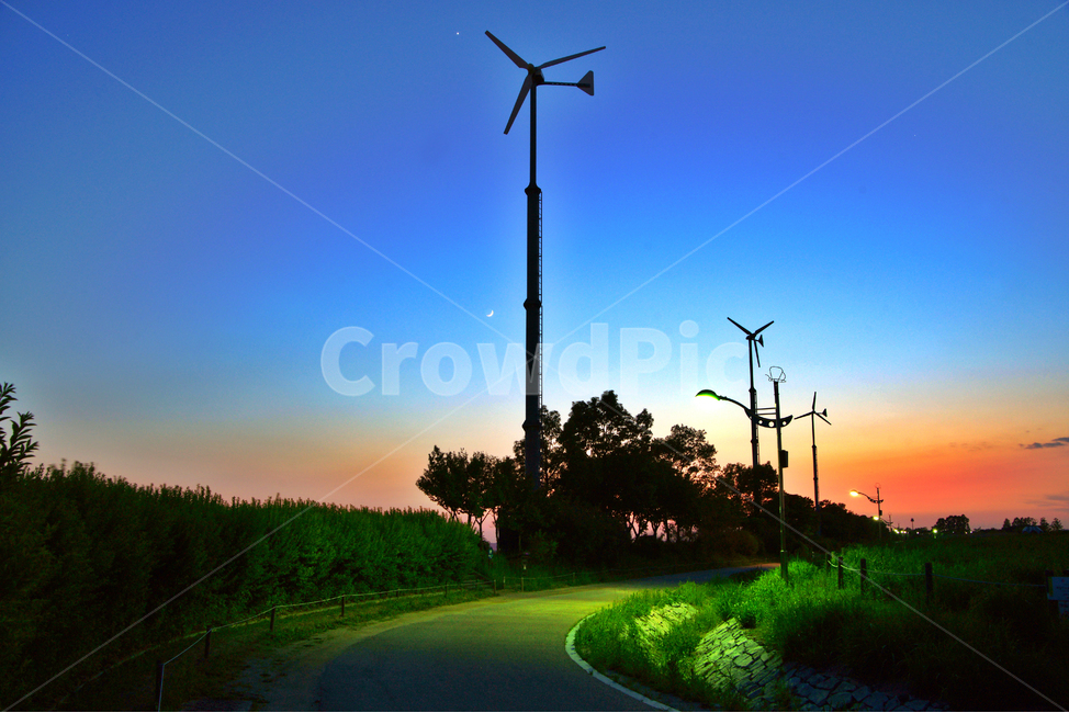 일몰,석양,하늘공원,산책길,풍력발전기,자연,풍경,nature,landscape,야경,밤,nightscape,night,engine,엔진,machine,기계,motor,모터,wind turbine,풍력 터빈,turbine,터빈