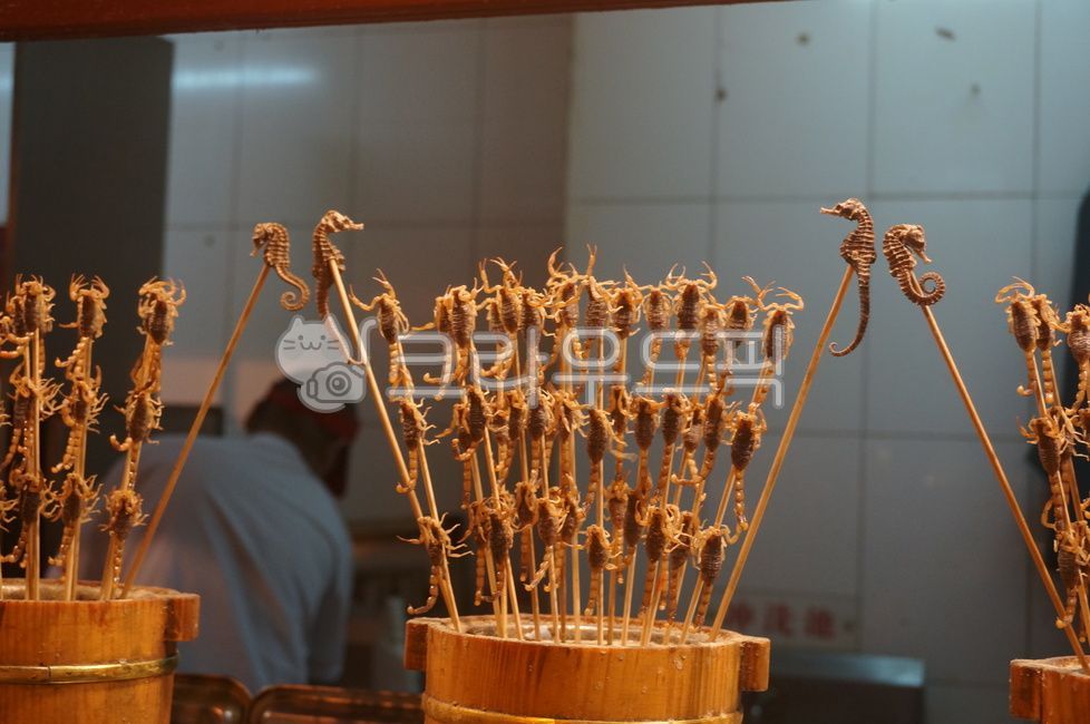night view,crispy,snack,fried food,Midnight Snack,tourist,view,night market,alcohol,famous,hippocampus,Fried scorpion,crowded,night street,Chinese food,fry,food,Chinese snacks,china,background,unique,Tourist destination