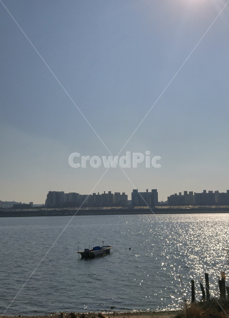 한강,나룻배,강,배,river