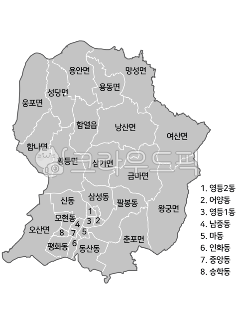 Iksan city,Iksan city map,Iksan,Iksan City Administrative District,Iksan city administrative map,map of korea