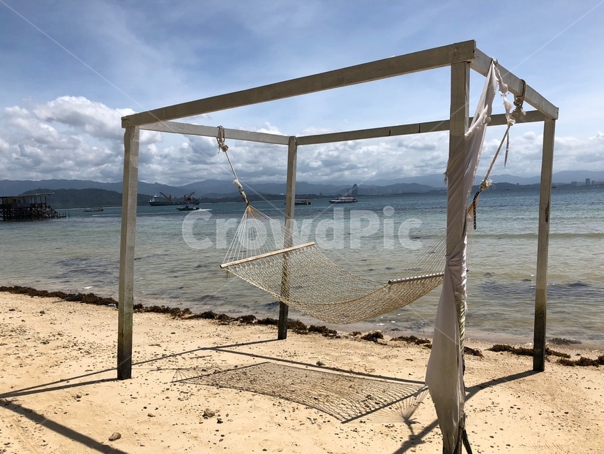 furniture,가구,해먹,hammock,바다,sea,해변,beach,모래사장,해안선,shoreline