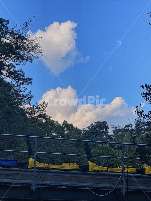 달랏,루지,레일,롤러코스터,weather,날씨,nature,자연,outdoors,sky,옥외,하늘,cumulus,적운,cloud,구름