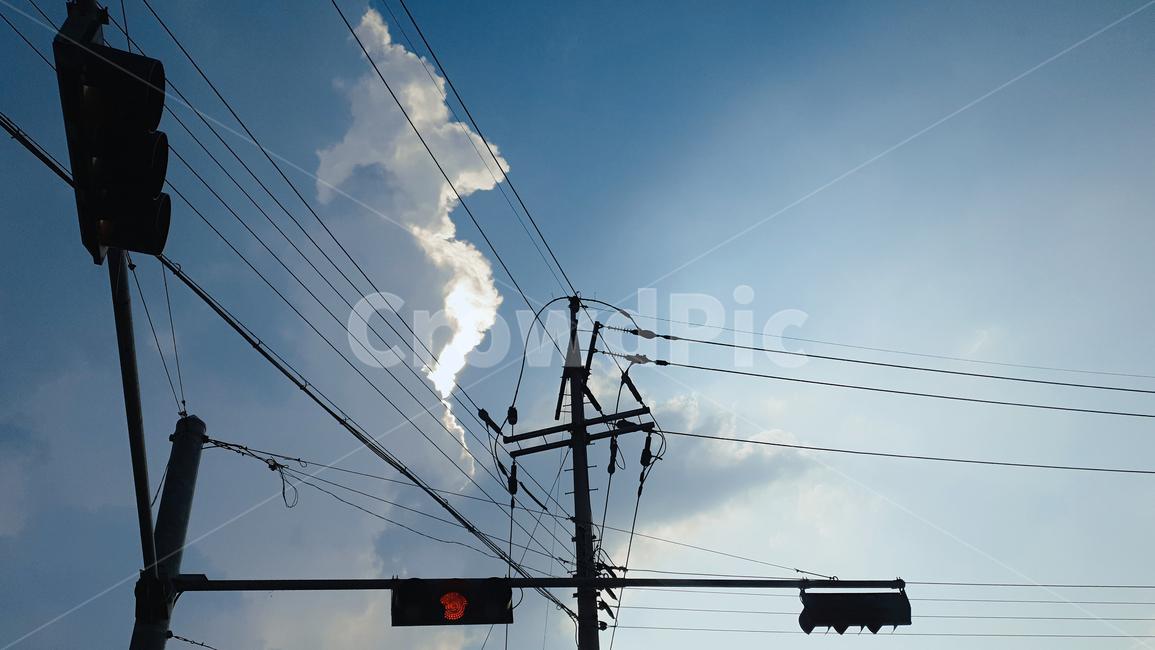 하늘,구름,전봇대,신호등,고민,희망,갈림길,양자택일,대한민국,korea,sky,cloud,trafficlight,powerpole,정읍