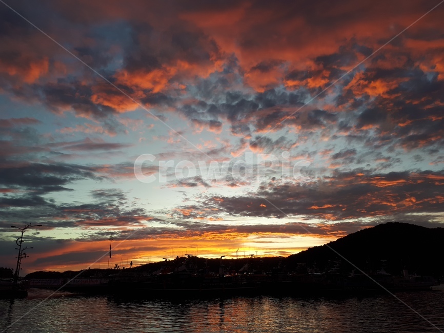 황혼,하늘,일몰,붉은하늘,자연,sky,redsky,nature,바다,물