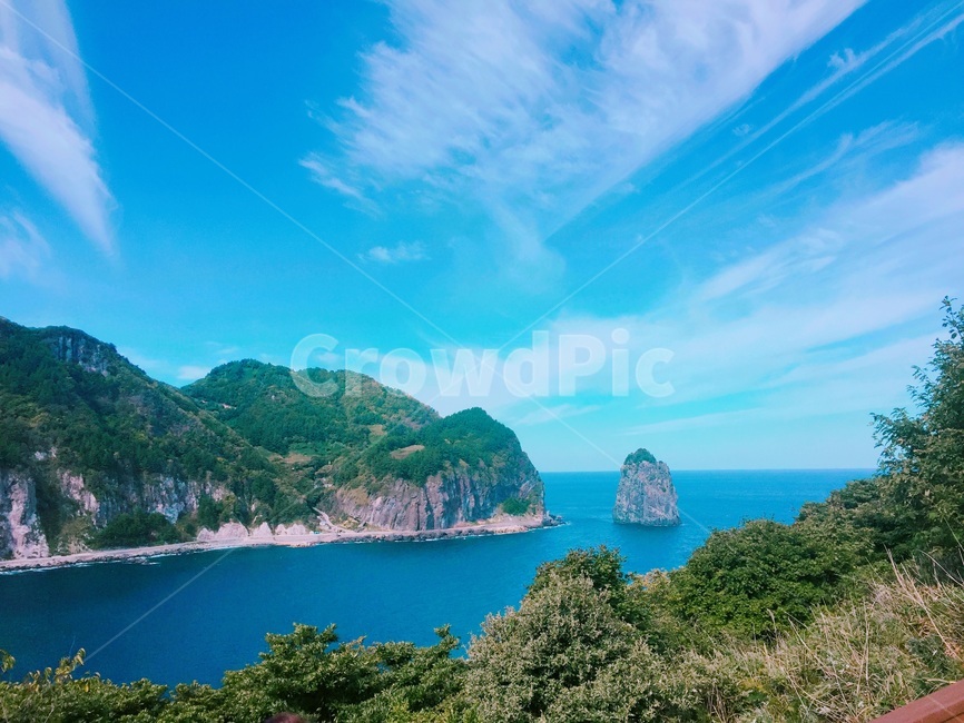 바다,울릉도,섬,파란하늘,자연,자연,풍경,nature,landscape,land,땅,outdoors,옥외,water,물,sea,ocean,대양,shoreline,해안선,coast,연안