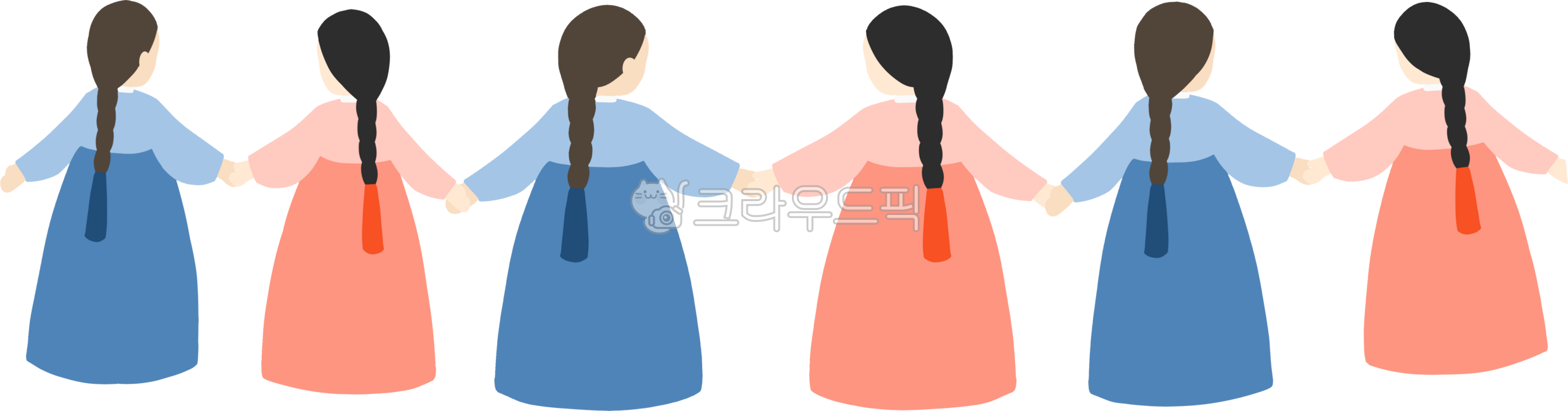 강강술래,전통놀이,놀이,한국전통,강강술래그림,강강술래일러스트,손그림,여성,한복