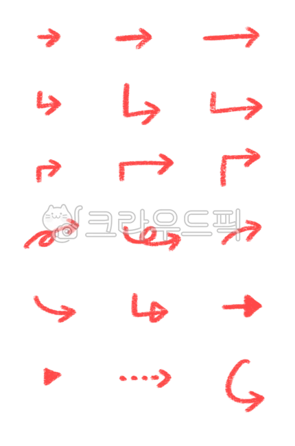 study, crayon, Decorating arrows, arrow, icon - Authentic Korean Stock ...