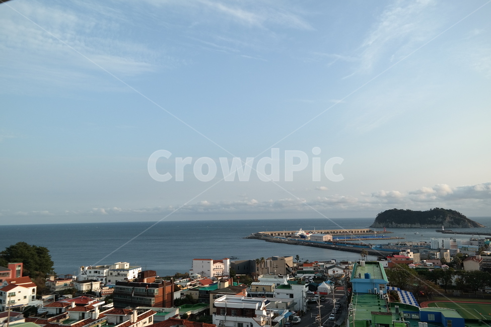 제주도,바다,하늘,풍경,구름,마을,서귀포,시골,마을,풍경,landscape,country,rural,town