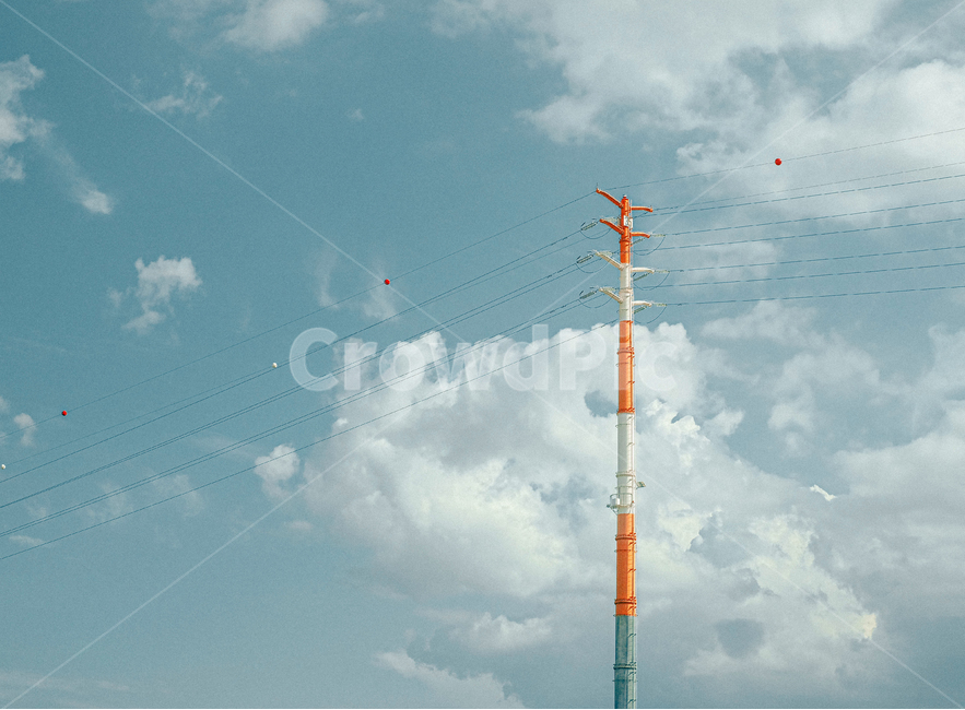 하늘,구름,송전탑,전기줄,탑,맑음,에너지산업,energy industry,cable,케이블,electric transmission tower,power lines,전력선