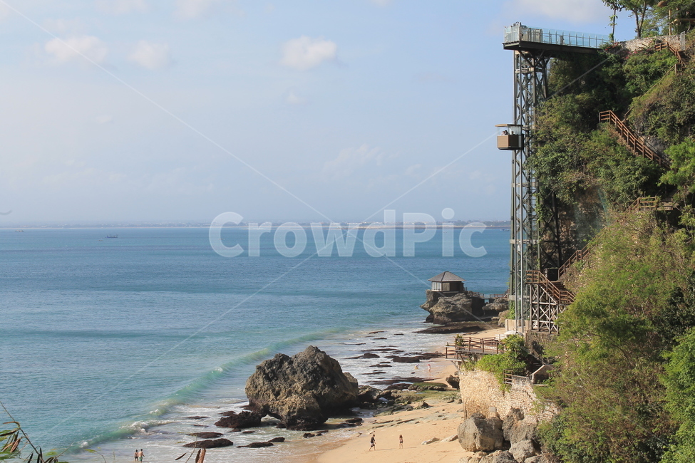 인도네시아,발리,쿠부,쿠부해변,쿠부비치,해변,비치,indonesia,bali,하늘,푸른하늘,파란하늘,바다,푸른바다,자연,대양,sky,bluesky,sea,ocean,beach,promontory,곶,엘레베이터,elevator,해변,바다,beach,sea,세계자연풍경,해외자연풍경,외국자연풍경,world nature landscape
