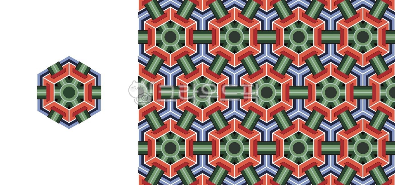 Korean traditional pattern,oriental pattern,Dancheong pattern,continuous pattern,Korean traditional dancheong,Korean pattern,hexagon pattern,traditional art,temple decoration,temple art,Korean traditional patterns,Dancheong