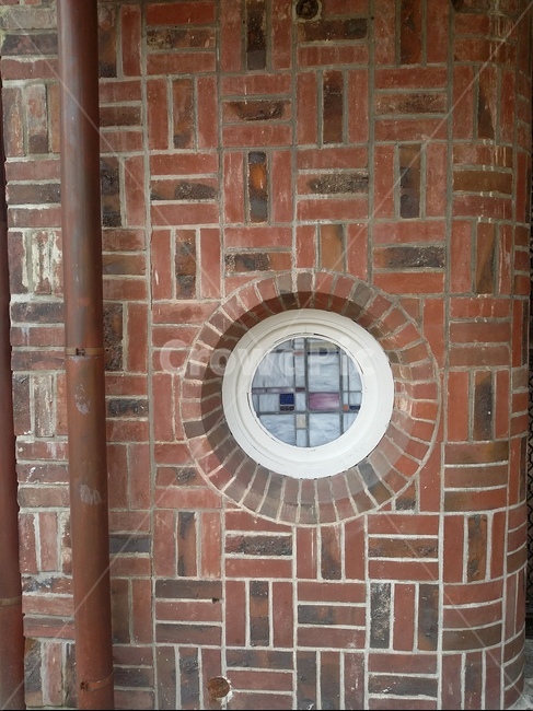 brick,벽돌,창,창문,둥근창