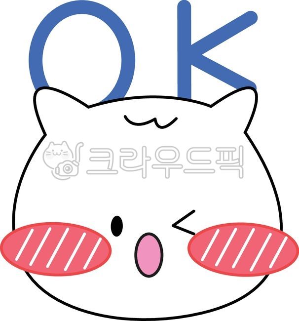 캐릭터, character, 귀여운, ok, 오케이, 사진,이미지,일러스트,캘리그라피 - olivemango작가