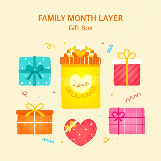 선물상자,선물,리본,하트,레이어,가정의달,5월,일러스트,가족,패밀리,family,기념일,축하,anniversary,congratulation,celebrate,celebration,그래픽,일러스트레이션,graphic,illustration