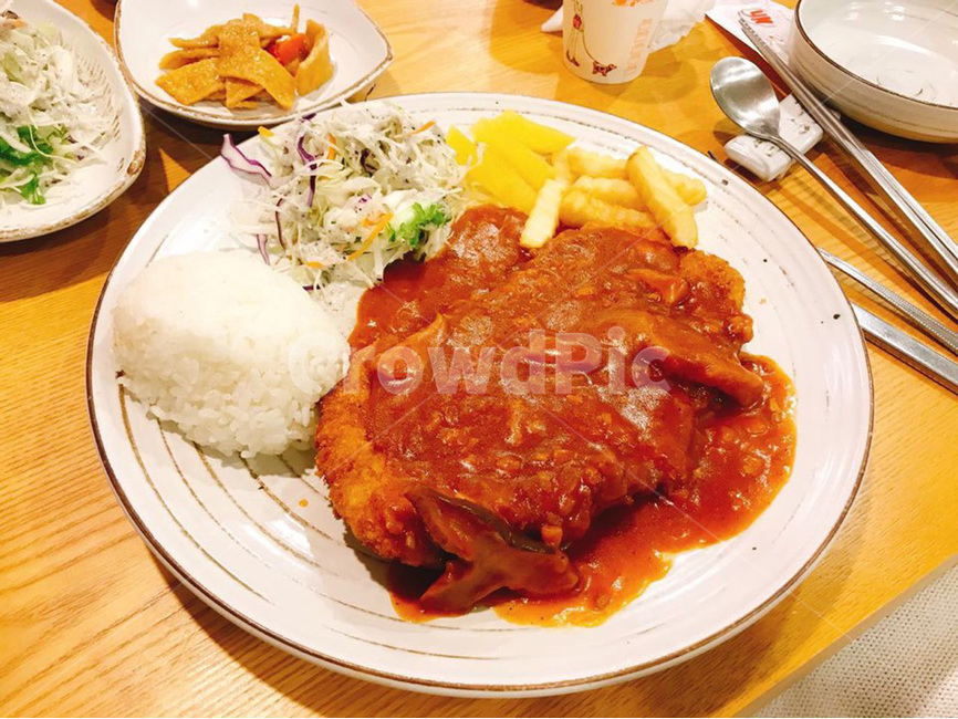 돈가스,분식,양식,밥,샐러드,감자튀김,요리,음식,rice,salad,frenchfries,food,cook,음식,식재료,요리,food,cook,meal,dishes,food reserves