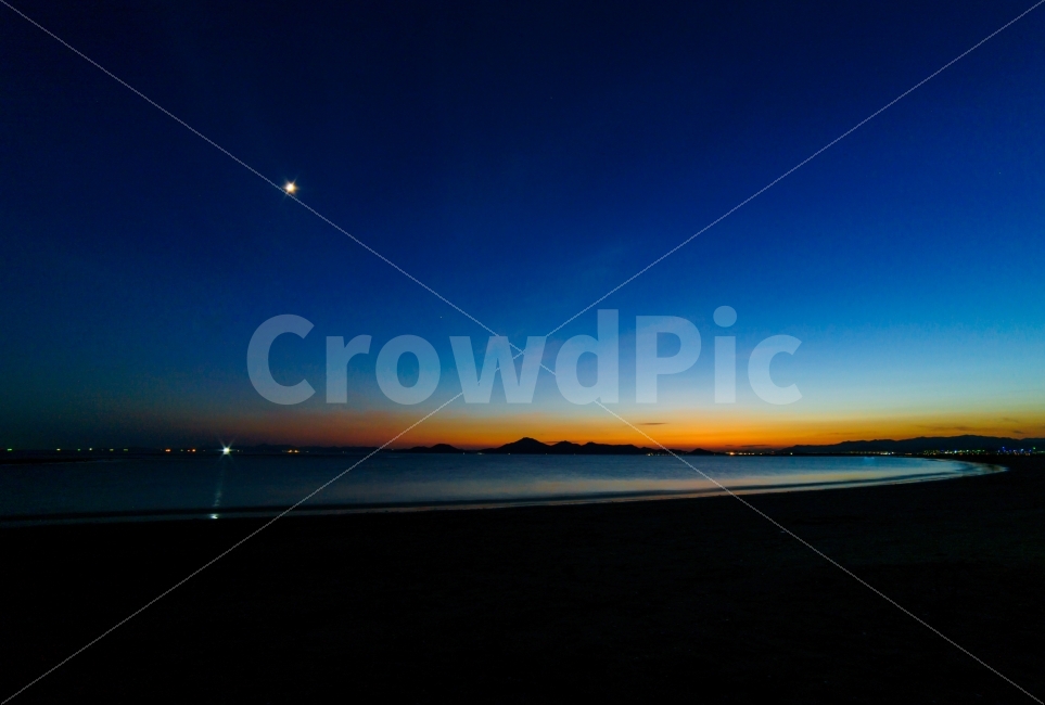 달,저녁,노을,바다,감성,자연,풍경,nature,landscape,해변,바다,beach,sea,야경,밤,nightscape,night,outdoors,옥외