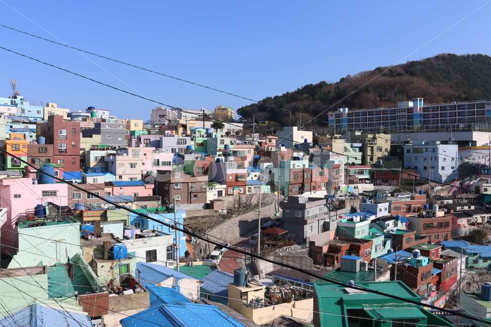 집,건물,산동네,알록달록,도시