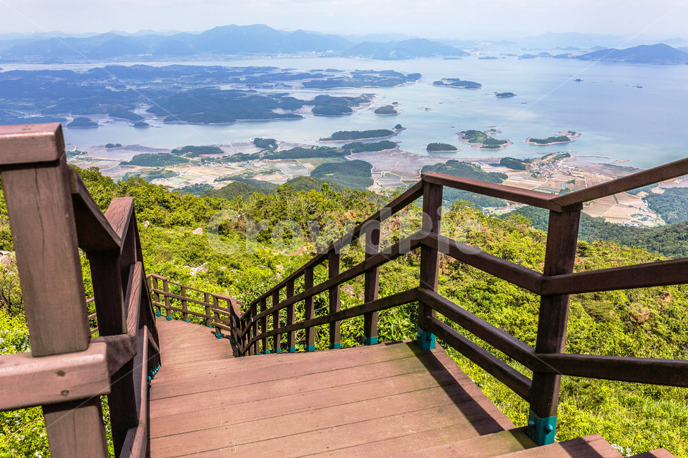 cloud,sky,deck,stairs,sight,Geumosan Mountain,Observatory