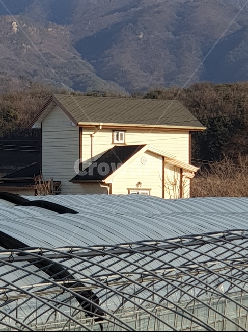 지붕,산,하우스,집,비닐