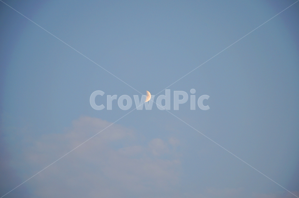 초저녁,저녁,반달,달,같은장소,야경,밤,풍경,nightscape,night,landscape,nature,자연,outdoors,옥외