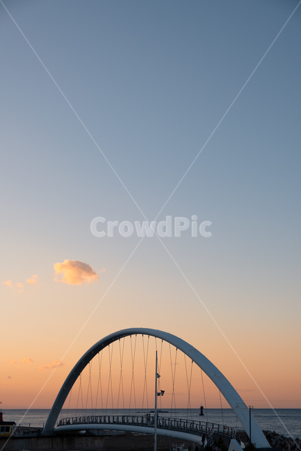 바닷가,강문해변,노을,다리,cloud,sky,sunset