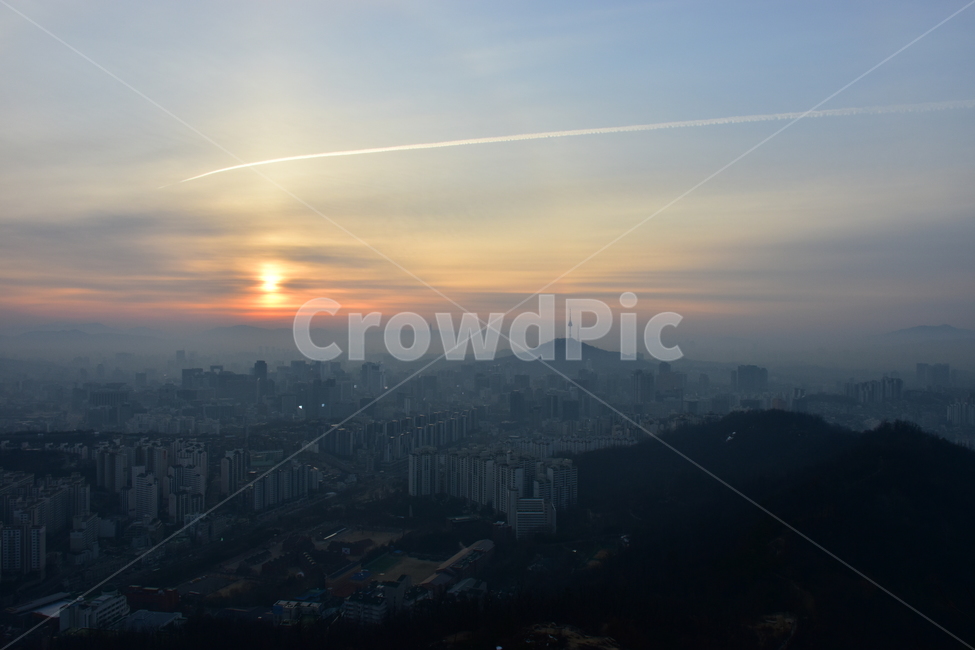 안산,일출,해맞이,해돋이,서울,아침,도시,도심지,풍경,미세먼지,겨울,도시,풍경,city,landscape
