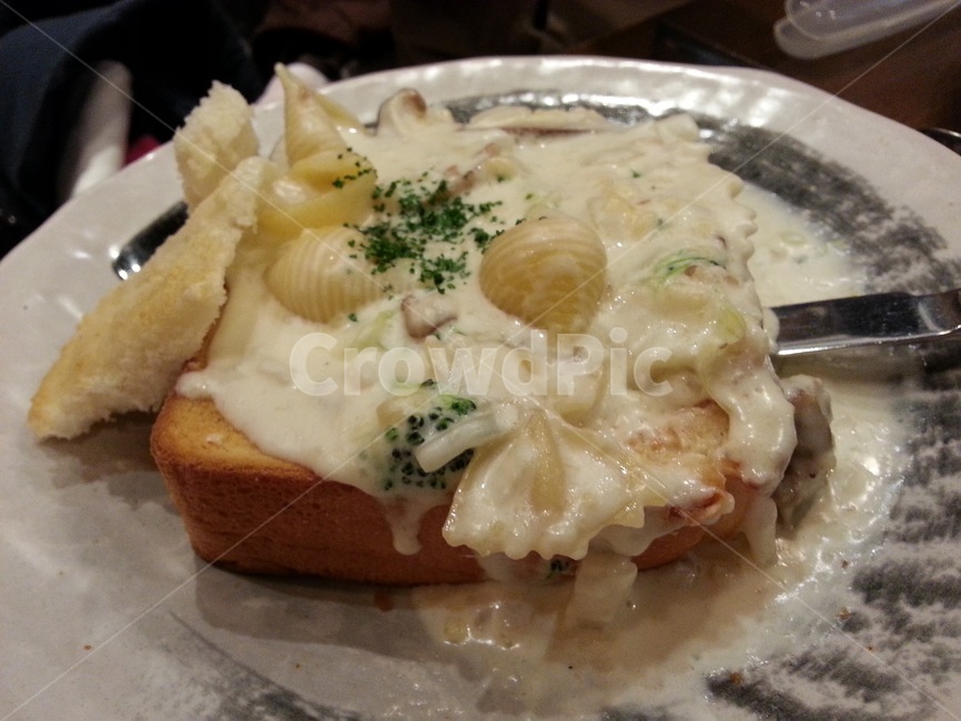 파스타,집,식빵,dish,food,마늘,식사,레스토랑