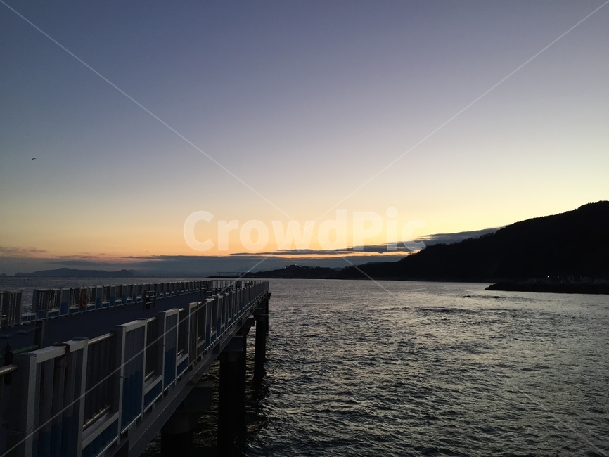 바다,노을,하늘,풍경,배경,자연,풍경,nature,landscape,water,물,waterfront,워터 프론트,port,포트,pier,교각