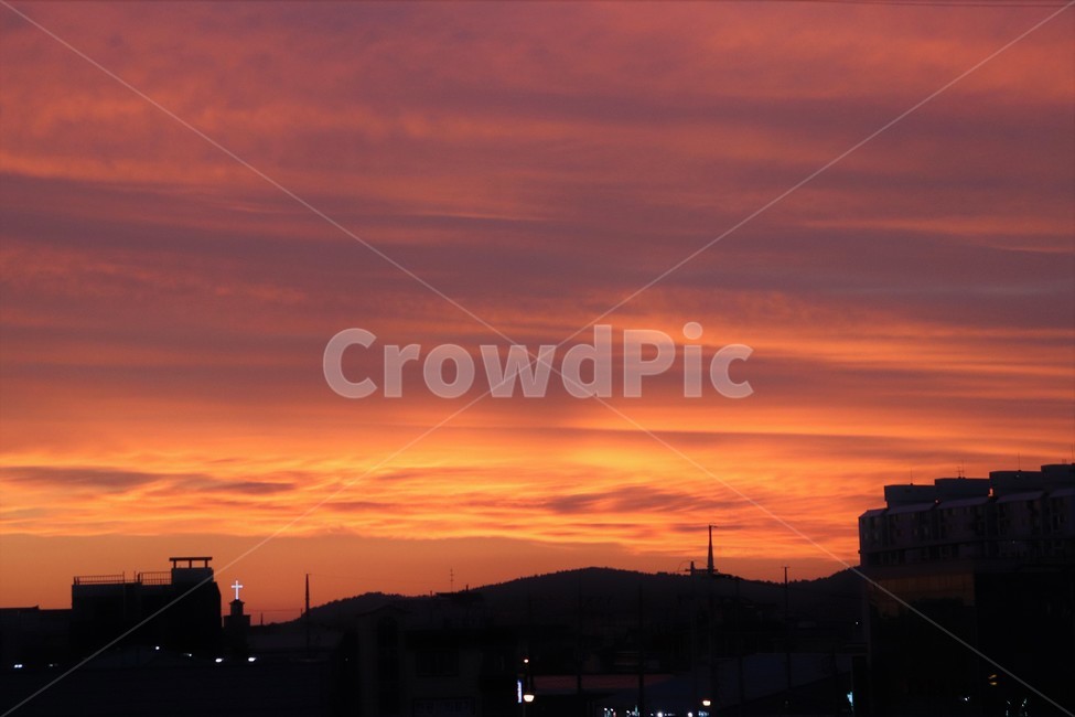 노을,일몰,해넘이,sunset,주황구름,주황하늘,도시일몰,도시노을