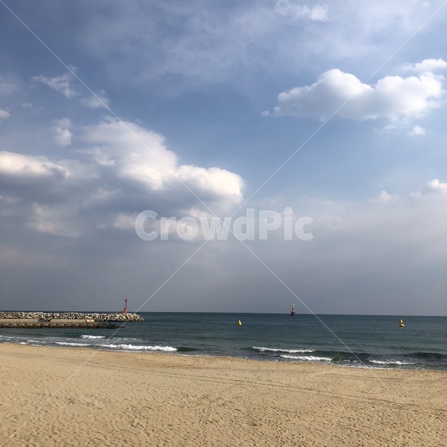 해운대,바다,해수욕장,선착장,하늘,구름,ocean,beach,sky,cloud,dock,자연,풍경,nature,landscape,해변,바다,beach,sea,water,물,대양,outdoors,옥외