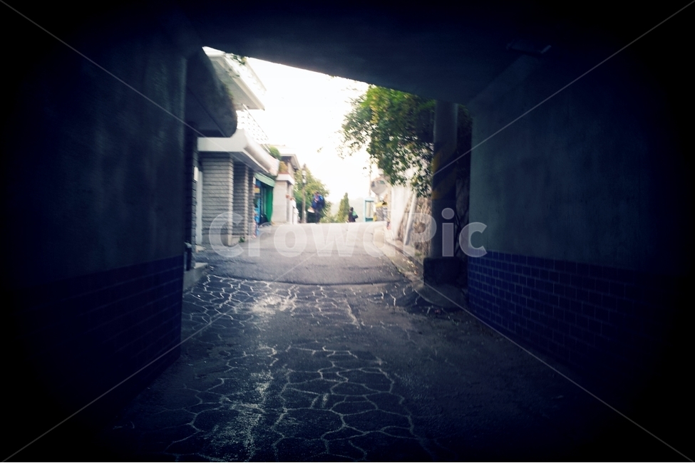 골목,몽환,풍경,터널,한국,골목길,alley,walkway,보도,path,통로,flagstone,판석